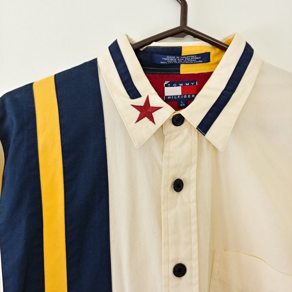Tommy Hilfiger shirt size L, 1990s long sleeve shirt